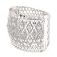 Rajwada Women Silver Broad Imitation Cuff Bracelet