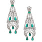 Rajwada Women Green And Silver Dangle Earrings
