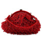 Rajwada Women Red Pearl Studded Bridal Clutch Bag