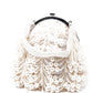 Rajwada Women White Pearl Studded Bridal Clutch Bag