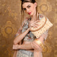Rajwada Women White And Gold Embellished Clutch Bag
