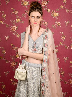 Rajwada Women Apricot Embellished Potli Bag
