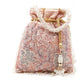 Rajwada Women Apricot Cutdana Embellished Potli Bag