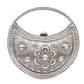 Rajwada Women Silver Metallic Clutch Bag