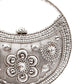 Rajwada Women Silver Metallic Clutch Bag
