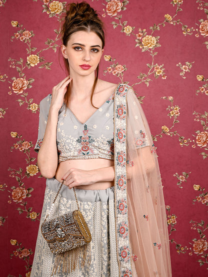 Rajwada Women Antique Looking Gold Color Metal Clutch