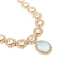 Rajwada Women Sea Green Gold Plated Choker Necklace Set