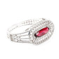 Rajwada Women Silver And Pink Imitation Embellished Bracelet