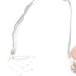 Rajwada Women Silver And Peach Choker Necklace And Drop Earring Set