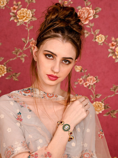 Rajwada Women Gold Faux Stone Studded Imitation Bracelet