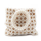 Rajwada Women White Pearl Woven Solid Clutch Bag