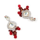 Rajwada Women Faux Maroon And White Stones Studded Choker Necklace Set