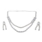 Rajwada Women Grey Faux Stones Studded Choker Necklace Set