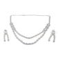 Rajwada Women Grey Faux Stones Studded Choker Necklace Set