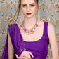 Rajwada Women Dazzling Peach And White Big Beads Necklace