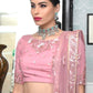 Attractive Sea Green and Pink Choker Necklace Set - Rajwada