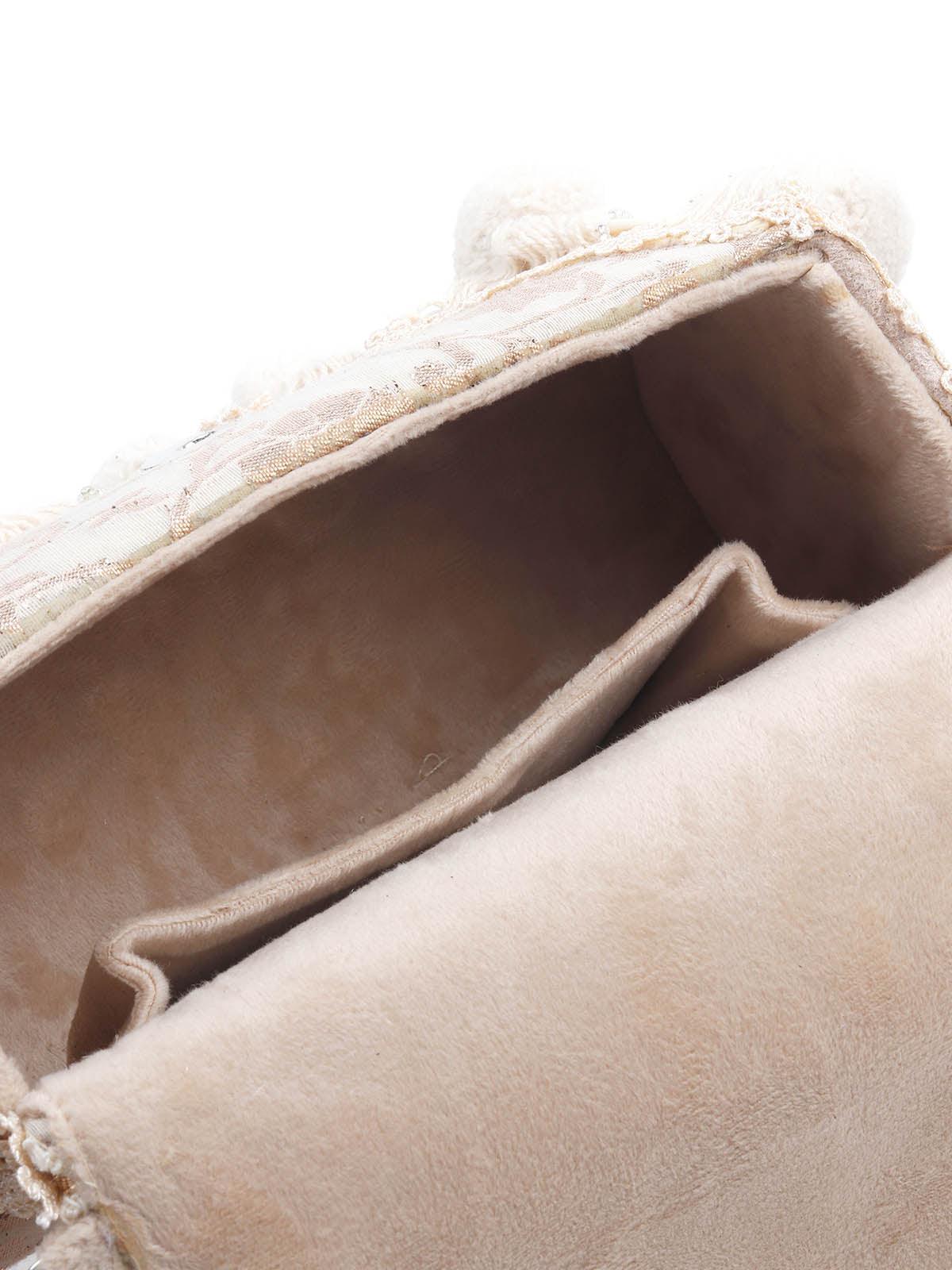 AWE-INSPIRING WHITE AND GOLD CLUTCH BAG - Rajwada