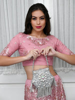 AWE-WORTHY SILVER METAL HAND BAG - Odette