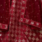 Rajwada Women Modish Red Silk Blend Semi Stitched Lehenga With Unstitched Blouse
