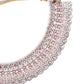 Baby Pink And Silver Studded Stunning Jewellery Set - Rajwada