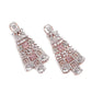 Baby Pink And Silver Studded Stunning Jewellery Set - Rajwada