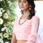 Baby Pink Sequins Georgette Lehenga Set - Rajwada
