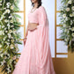 Baby Pink Sequins Georgette Lehenga Set - Rajwada