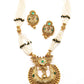 Beautiful dense faux pearl necklace with earrings - Rajwada