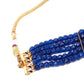 Beautiful electric blue beaded statement choker - Rajwada