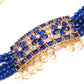 Beautiful electric blue beaded statement choker - Rajwada
