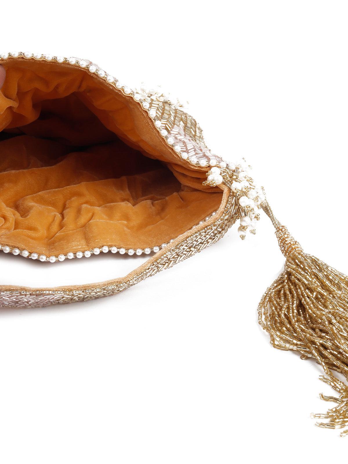 Beautiful Embellished Potli Bag - Rajwada