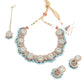 Beautiful Gold and Blue Kundan Necklace - Rajwada