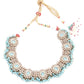 Beautiful Gold and Blue Kundan Necklace - Rajwada