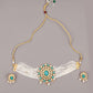 Beautiful Green Stones Kundan Choker Set - Rajwada