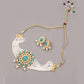 Beautiful Green Stones Kundan Choker Set - Rajwada