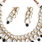 Beautiful Kundan and Black Mani Necklace Set! - Rajwada