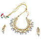 Beautiful Kundan and Grey Mani Necklace Set! - Rajwada