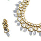 Beautiful Kundan and Grey Mani Necklace Set! - Rajwada
