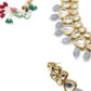 Beautiful Kundan and Grey Mani Necklace Set! - Rajwada