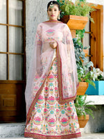 Beautiful Peach Silk Lehenga Choli Set - Rajwada