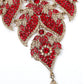 Beautiful Red And Golden Stone Necklace Set - Rajwada