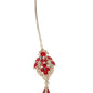 Beautiful Red And Golden Stone Necklace Set - Rajwada
