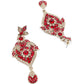 Beautiful Red And Golden Stone Necklace Set - Rajwada