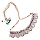 Beautiful rose gold sapphire jewellery set - Rajwada