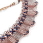 Beautiful rose gold sapphire jewellery set - Rajwada