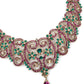Beautifully Made Purple And Green Stone Set - Rajwada