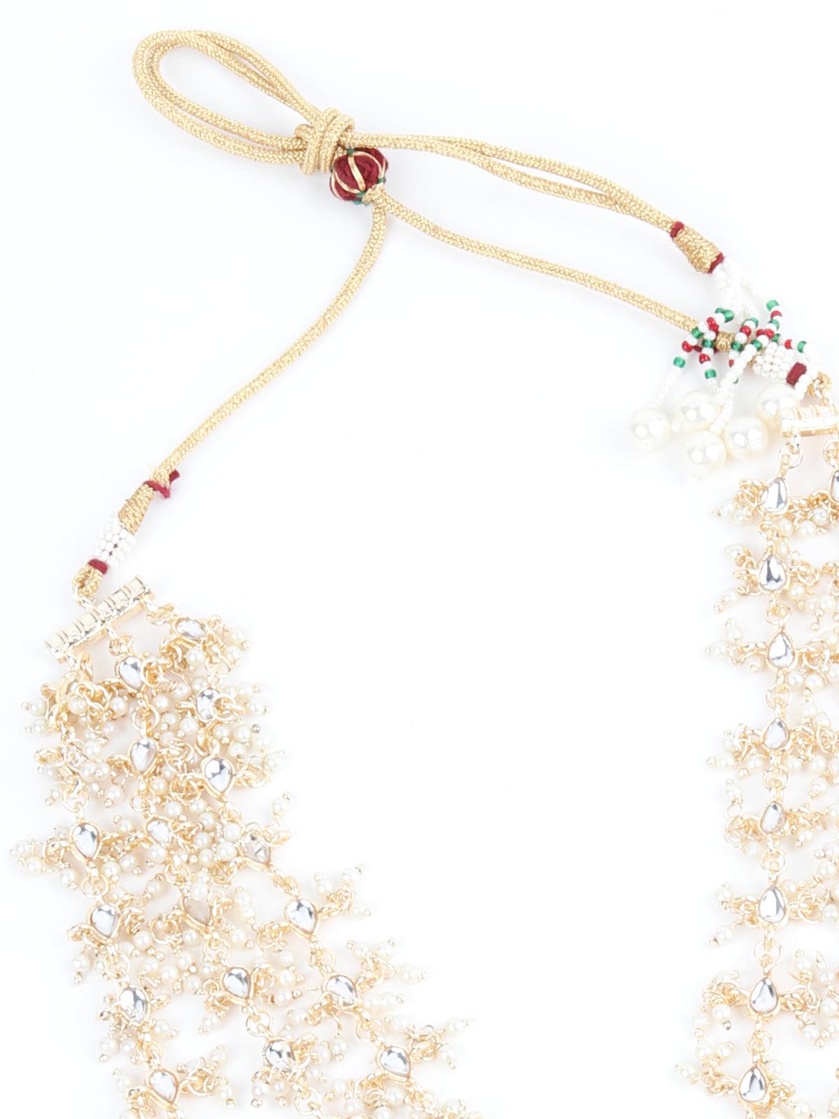 Beautifying Multilayered Pearl Necklace Set - Rajwada