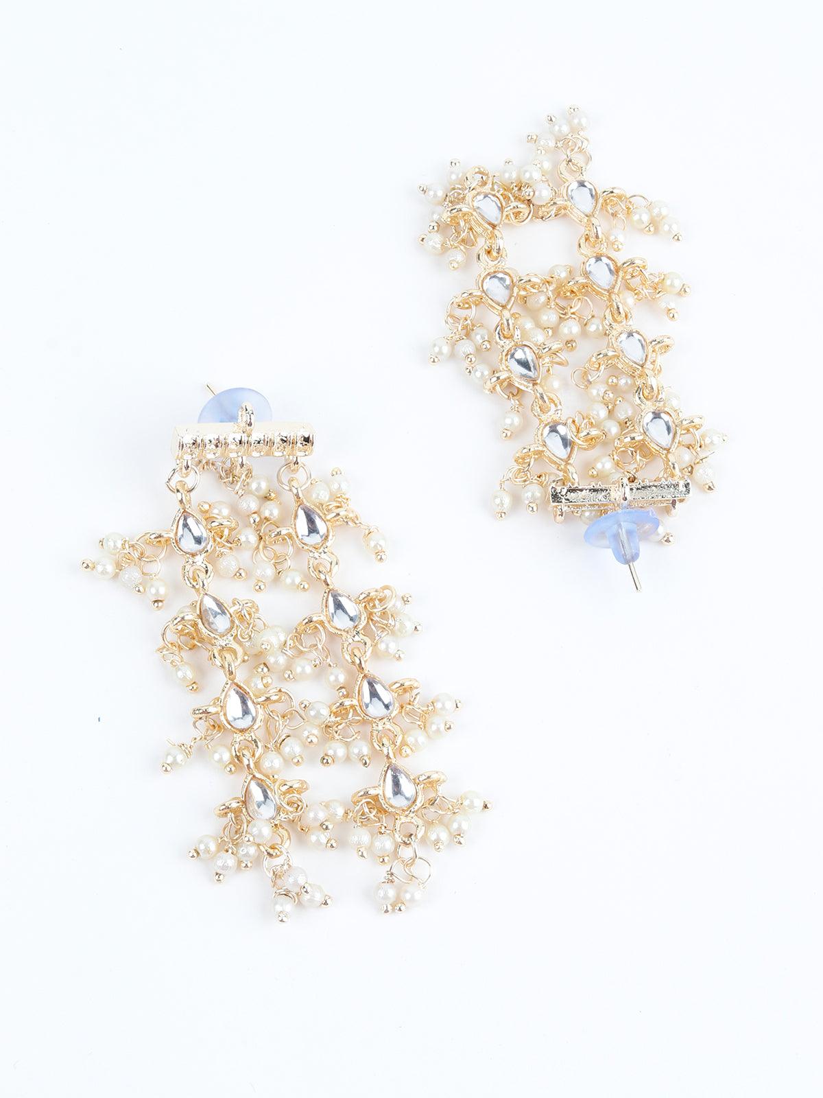 Beautifying Multilayered Pearl Necklace Set - Rajwada