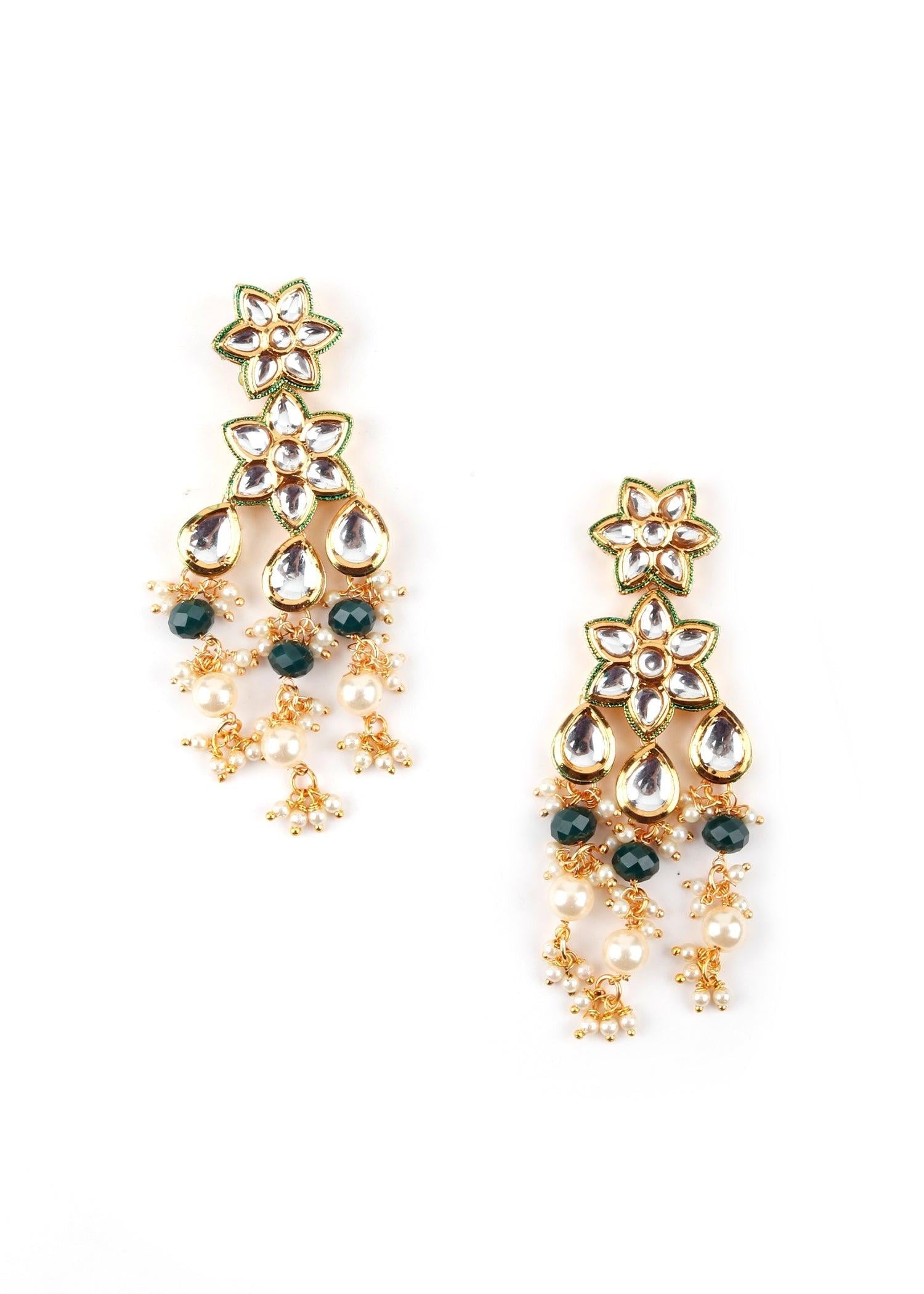 Beauty In green  Necklace Set - Rajwada