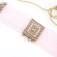 Bedazzling Baby Pink Choker Necklace Set - Rajwada
